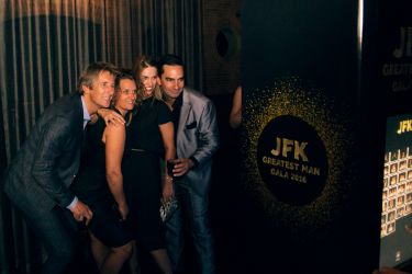 Edwin van der Sar in de photobooth tijdens JFK Greatest Man Gala