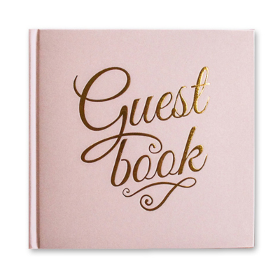 Roze goud gastenboek